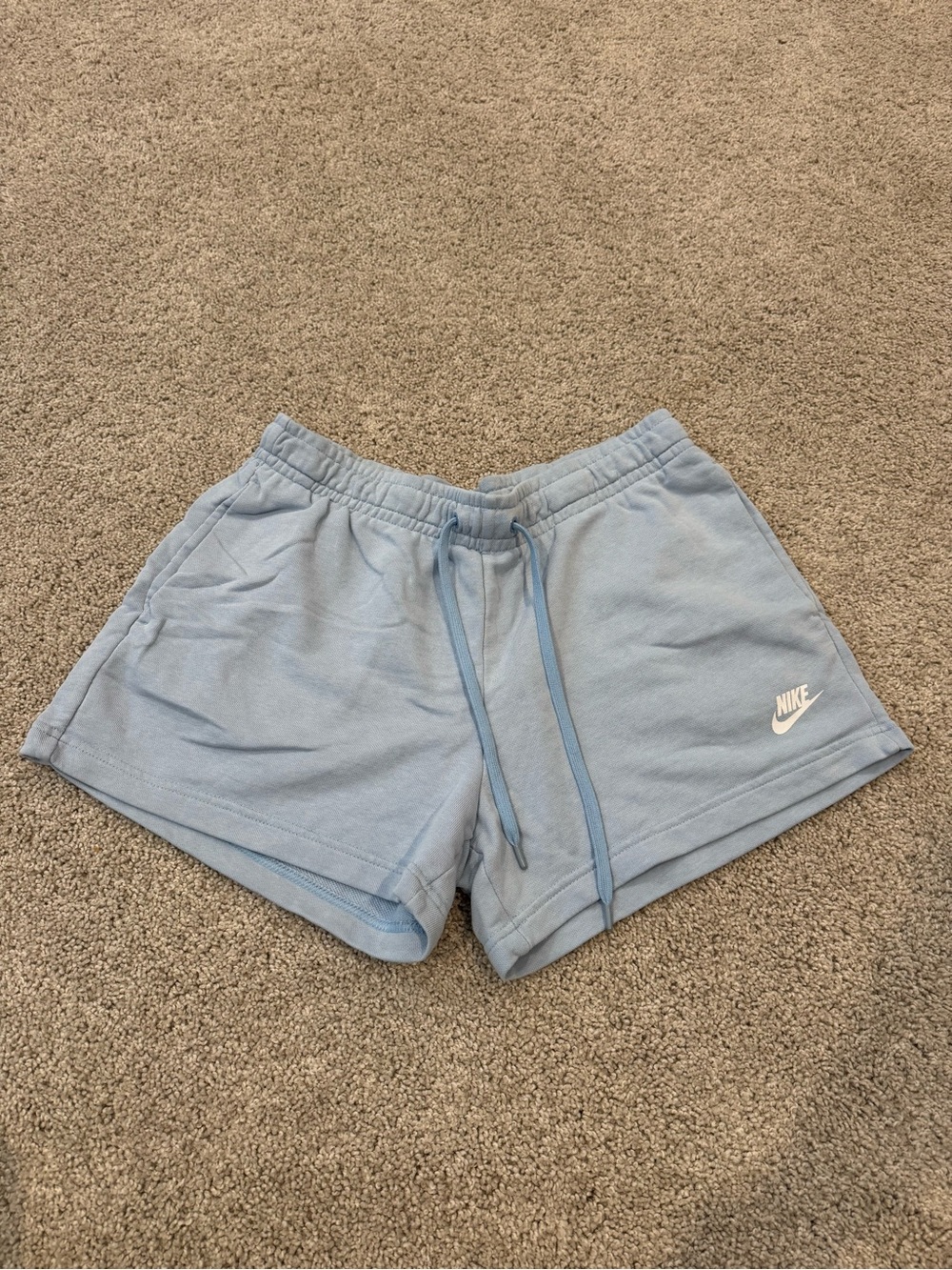 Nike Women's Sky Blue Athletic Drawstring Shorts